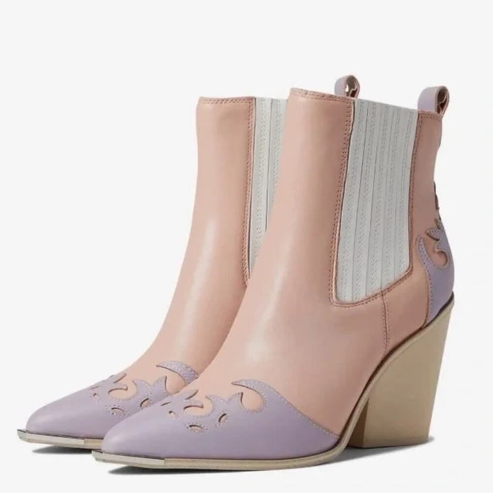 NWOB Steve Madden Pink Multi Cowgirl Western Festival Boots. Retails for $178!